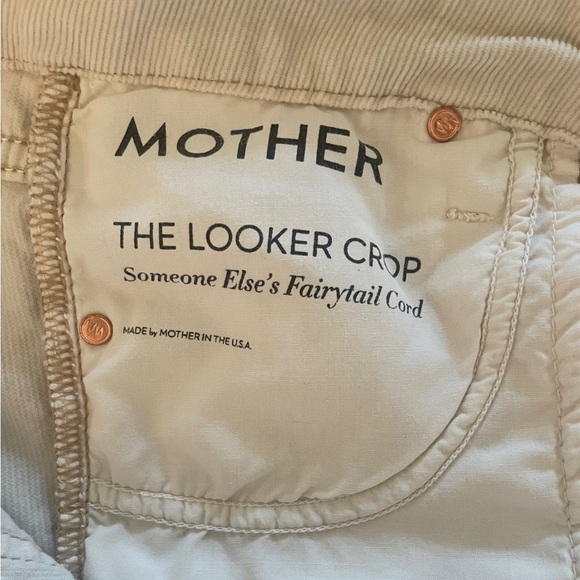 MOTHER corduroy looker cream skinny pant 27 Someone Else’s Fairytale Cord Jean - Picture 6 of 9